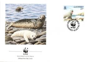 WWF Sea animals set + 4 FDC WWF Tengeri állatok sor + 4 FDC WWF Meerestiere Satz + 4 FDC