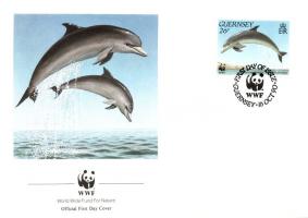 WWF Sea animals set + 4 FDC WWF Tengeri állatok sor + 4 FDC WWF Meerestiere Satz + 4 FDC