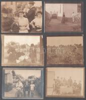 cca 1900 Vidéki emberek, életképek, 10 db fotó, 9×12 cm