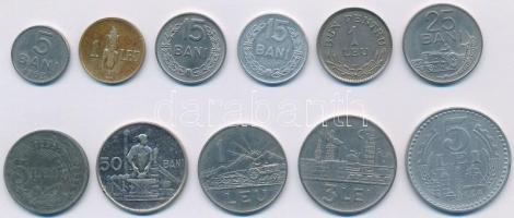 Románia 1924-1978. 5b-5L (11xklf) T:2 Romania 1924-1978. 5 Bani - 5 Lei (11xdiff) C:XF