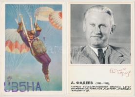 6 db MODERN motívumú képeslap: szovjet propaganda / 6 modern motive postcards: Soviet propaganda