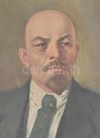 Jelzés nélkül: Lenin. Olaj, vászon, sérült, 68×55 cm