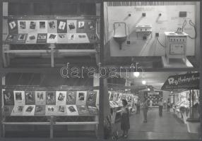 cca 1950-1960 Munkavédelmi kiállítás, 6 db fotó, 12×17,5 cm