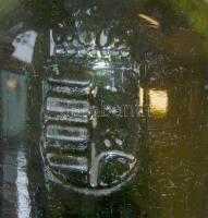 cca 1910 címeres Kristályvízes üveg 2L