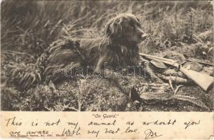 1907 On Guard, dog with gun (EK)