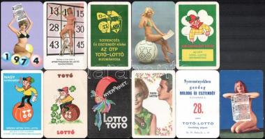 1960-1980 17 db TOTÓ-LOTTÓ kártyanaptár