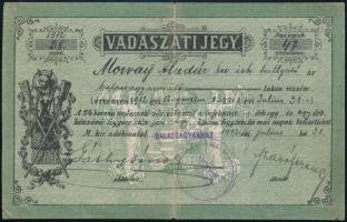 1912 Balassagyarmat, Vadászati jegy