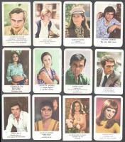 1971-1982 16 db színészeket ábrázoló kártyanaptár