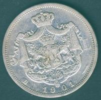 Románia 1901. 5L Ag T:3 kis ph. R!