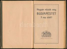 1911 Leány-napló az 1911/1912. iskolai évre. Benne: Hogyan nézzük meg Budapestet 3 nap alatt? (feket...