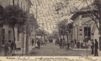 1905 Budapest XXII. Budafok, Kossuth Lajos utca középső része, Hantzmann Ferenc üzlete (EB)
