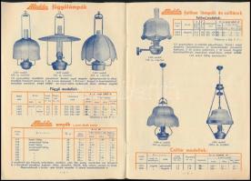 1939 Bp. VII., Aladdin Kereskedelmi Részvénytársaság lámpa árjegyzéke, 15p
