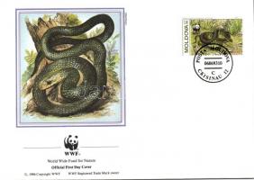 WWF Snakes block of 4 + 4 FDC WWF Kígyók négyestömb + 4 FDC WWF Schlangen Viererblock + 4 FDC
