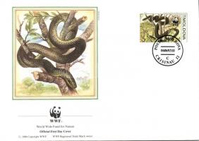 WWF Snakes block of 4 + 4 FDC WWF Kígyók négyestömb + 4 FDC WWF Schlangen Viererblock + 4 FDC