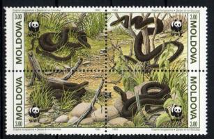 WWF Snakes block of 4 + 4 FDC WWF Kígyók négyestömb + 4 FDC WWF Schlangen Viererblock + 4 FDC
