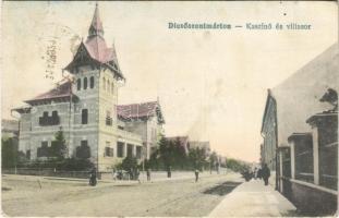 1921 Dicsőszentmárton, Tarnaveni, Diciosanmartin; Kaszinó és villasor. Hangya Szövetkezet kiadása / casino, villas (EK)