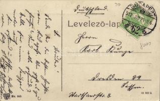 1912 Budapest I. Déli vaspálya Igazgatósági palotája, tehervagon / Südbahn-Directionsgebaude