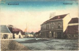 1925 Bonyhád, M. kir. posta és távírda hivatal, utcakép (EB)