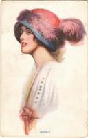 1915 Conceit, Lady in hat. The Carlton Publishing Co. Series No. 675/5. s: Gordon Robinson