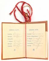 1906 Cukrász bál táncrend bőr kötésben 9x6 cm