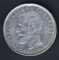 Románia 1906. 5L Ag "I. Károly uralkodásának 40. évfordulója" T:3 kis ph.