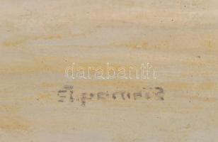 Olvashatatlan jelzéssel: SMS Zenta, az Osztrák-Magyar Monarchia cirkálója. Olaj vászon, hátoldalán f...