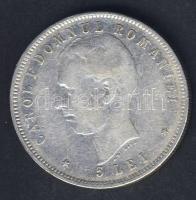 Románia 1906. 5L Ag "I. Károly uralkodásának 40. évfordulója" T:3 kis ph.