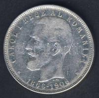 Románia 1906. 5L Ag "I. Károly uralkodásának 40. évfordulója" T:3 kis ph.