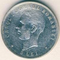 Románia 1906. 5L Ag "I. Károly uralkodásának 40. évfordulója" T:3 kis ph.