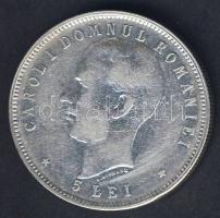 Románia 1906. 5L Ag "I. Károly uralkodásának 40. évfordulója" T:3 kis ph