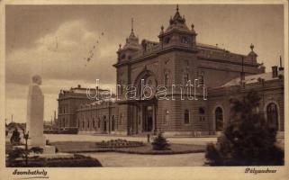 1938 Szombathely, Pályaudvar, vasútállomás, automobil, kerékpár (EK)