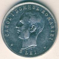 Románia 1906. 5L Ag "I. Károly uralkodásának 40. évfordulója" T:3 kis ph.