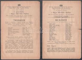 cca 1940 3 db színházi program leírás: Fülemile Gobbi Hildával, Trubadúr, Csiky Gergely Mukányi