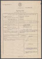 1941 Pesti Magyar Kereskedelmi Bank 5 db okmány: számviteli könyvek, igénylőlap szlovák koronára. st...