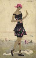 Lady on the beach. B.K.W.I. 137-1. s: Mela Koehler (felületi sérülés / surface damage)