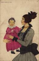 Lady with child. B.K.W.I. 201-2. s: Mela Koehler (ázott / wet damage)