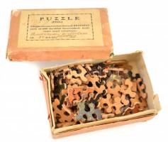 Régi fa puzzle, lehet, hogy hiányos, eredeti dobozában