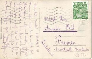 1911 Toboggan race, bobsleigh, sledding, winter sport. Johann Gross (Innsbruck) photo (fa)