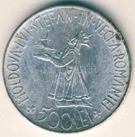 Románia 1941. 500L Ag "Besszarábia" T:2/3