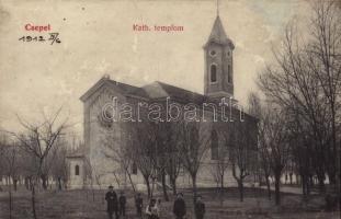 1912 Budapest XXI. Csepel, Katolikus templom. Marx Jenő 652. (Rb)