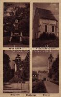 Csáktornya, Cakovec; Hősök emlékműve, Zrínyi emlék, vár és Szentilonai kápolna / heroes monument, statue, castle and chapel