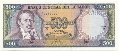 Ecuador 1988. 500S T:I- Ecuador 1988. 500 Sucres C:AU Krause 124A