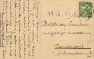 1916 Nyitrabánya, Handlová, Krickerhau; Bányatelep (colonia) és község látképe. Tihanyi Sándor felvé...