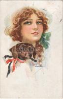 1916 Lady with dog. PFB Nr. 3968/5. s: Usabal