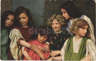 Kindergruppe. Offizielle Postkarte der Passionsspiele Oberammergau 1922 (Serie IV. No. 20.) (EK)