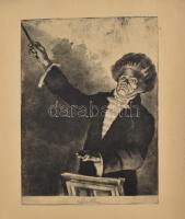 Barta Ernő (1878-1956): Beethoven Litográfia, papír, jelzett, sorszámozott 2/100 40x30 cm