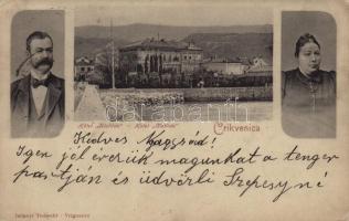 1904 Crikvenica, Cirkvenica; Klotild szálloda, tulajdonos és felesége / Hotel Clotild, owners (EK)