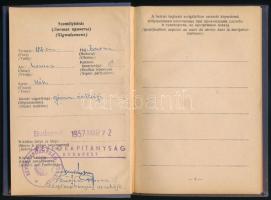 1955 Hajós szolgálati könyv kevés bejegyzéssel