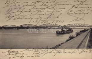 1913 Komárom, Komárnó; Erzsébet híd / bridge
