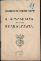 1918 Bp., A Magyar Könyvkereskedők Egylete alapszabályai és egyéb szabályzatai